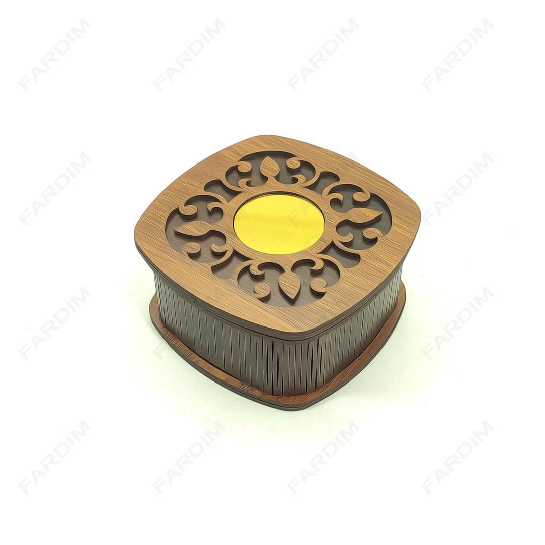 طرح لیزر جعبه هدیه و پذیرایی کد A132311